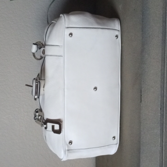 DOLCE & GABBANA Off White Pebbled Leather Satchel Bag Purse. Certified Authentic - Picture 6 of 14